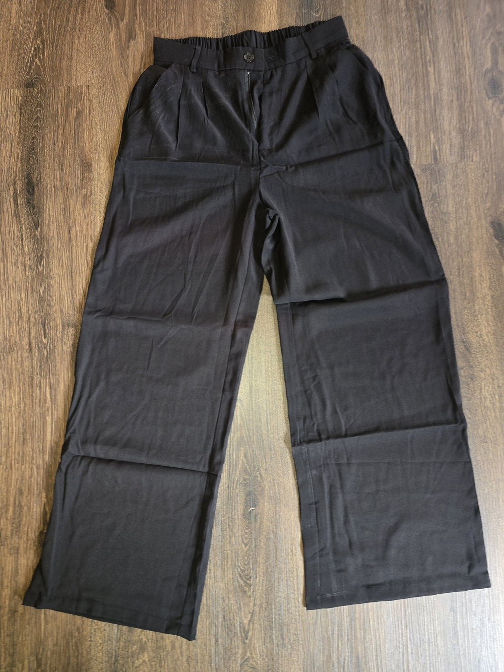 Black Wide-Leg Trousers